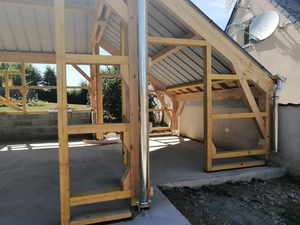 Remplacement de poutres de charpente en Sarthe