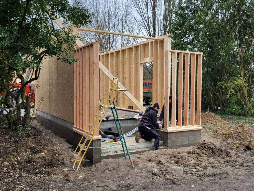Chantier de rénovation de charpente en Sarthe