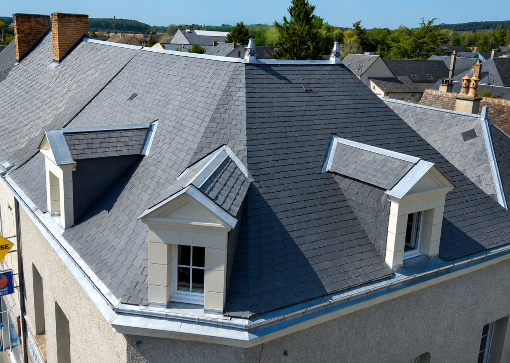 Besoin d'un couvreur en Sarthe ou dans le Loir-et-Cher ? Loir en Vallée Couverture réalise vos travaux de rénovation, réparation, charpente, zinguerie, isolation, Velux, ramonage et démoussage. Devis gratuit.