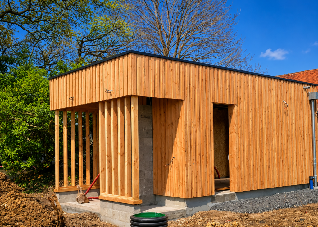 Agrandissez votre maison avec une extension en ossature bois en Sarthe et dans le Loir-et-Cher. Projet sur mesure, excellente isolation et savoir-faire de Loir en Vallée Couverture.