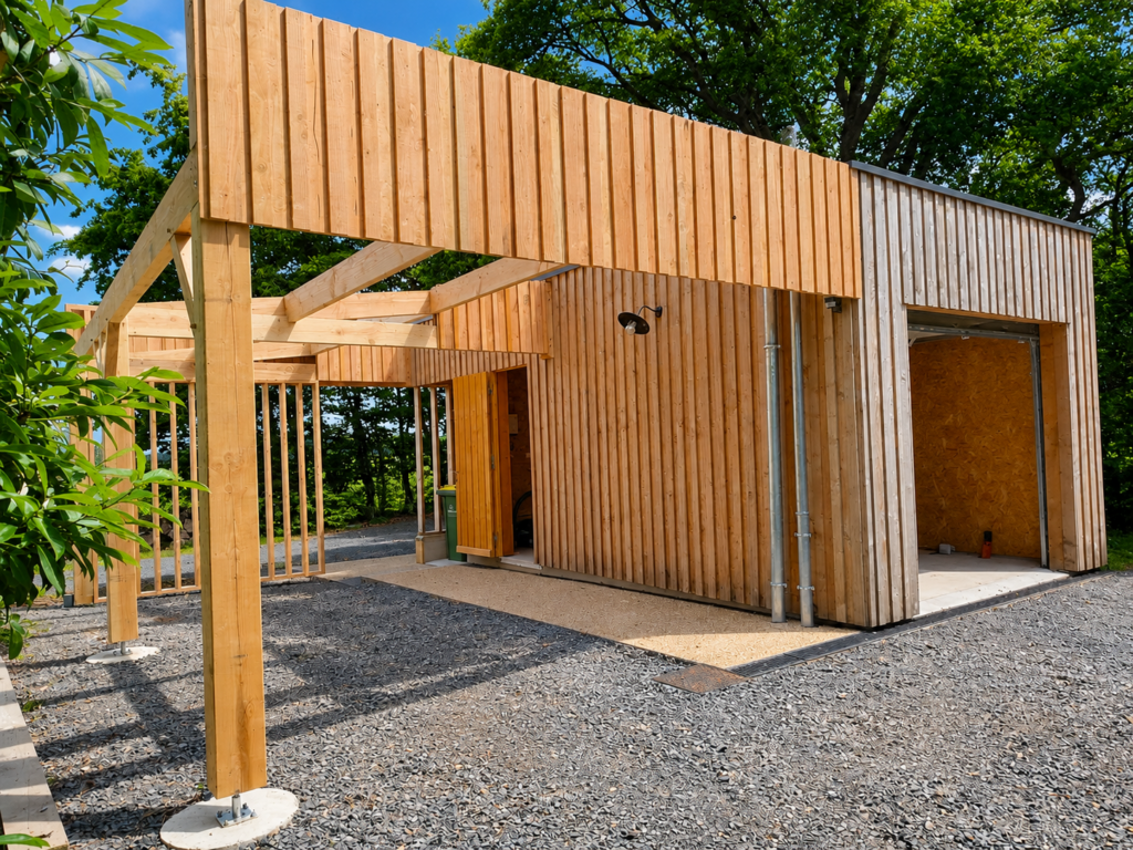 Confiez votre projet de construction en ossature bois en Sarthe et dans le Loir-et-Cher à Loir en Vallée Couverture. Structures sur mesure, extensions, bâtiments bois et savoir-faire artisanal.